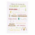 Tarifa Rules for Living the Cabin Life Kitchen Towel, 4PK TA3686176